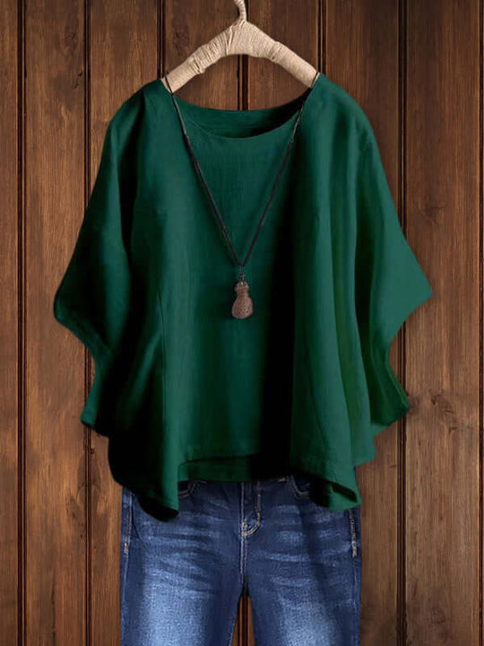 Heidi-Mode | Rundhalsausschnitt Tunika Top