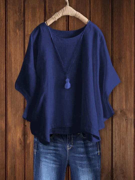 Heidi-Mode | Rundhalsausschnitt Tunika Top