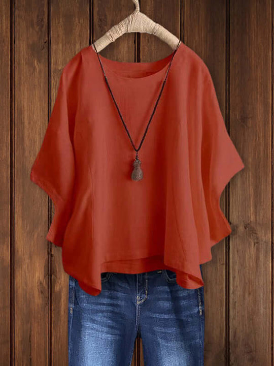 Heidi-Mode | Rundhalsausschnitt Tunika Top