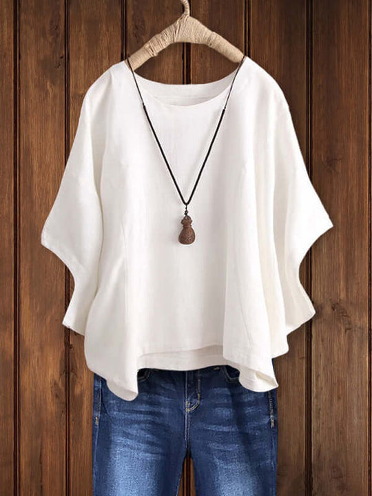 Heidi-Mode | Rundhalsausschnitt Tunika Top