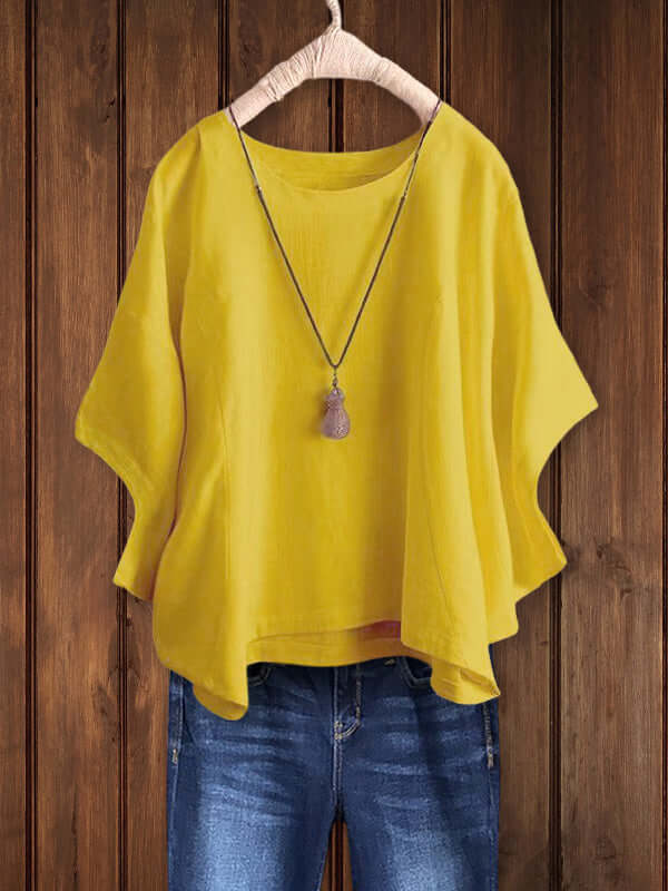 Heidi-Mode | Rundhalsausschnitt Tunika Top