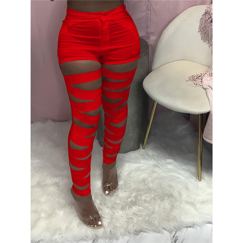Heidi-Mode | Hollow Out Schnürung Hohe Taille Leggings