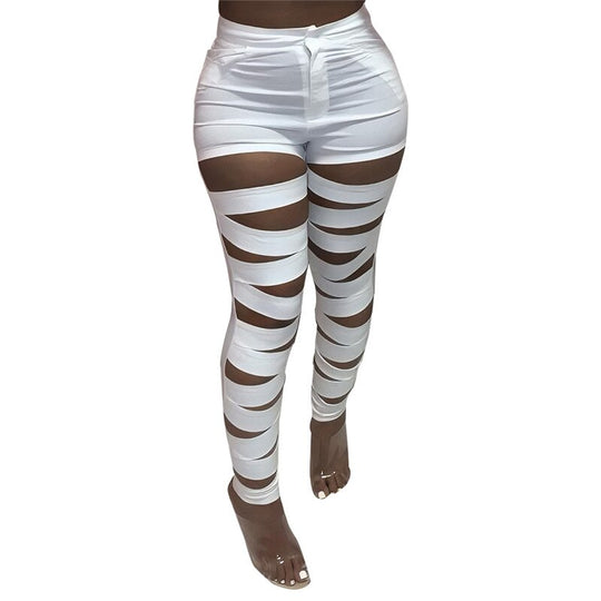 Heidi-Mode | Hollow Out Schnürung Hohe Taille Leggings