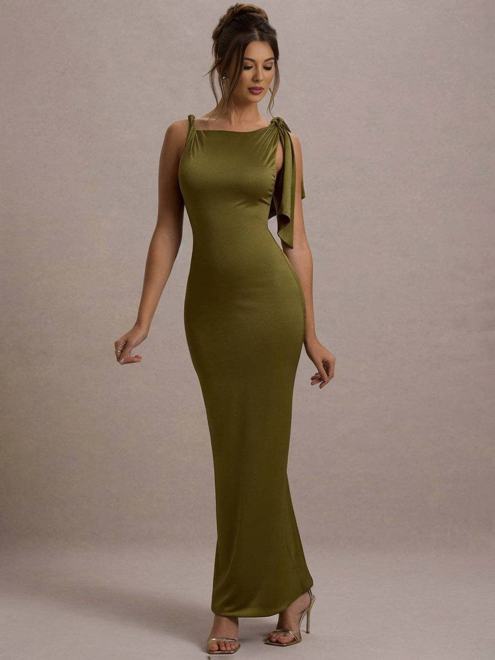 Heidi-Mode | Langärmeliges Ärmelloses Eng Anliegendes Kleid Damen mit Knopfdetails An Den Schultern für Einen Eleganten Abend