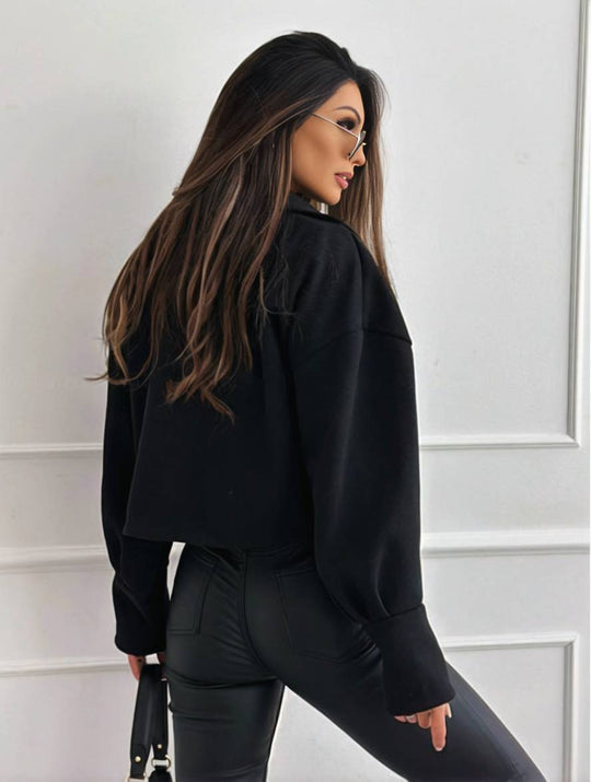 Heidi-Mode | Einfarbige Jacke mit Knöpfen, Bischofsleinen, Damen, Elegant, Leger, Mode, Freizeit, Mantel