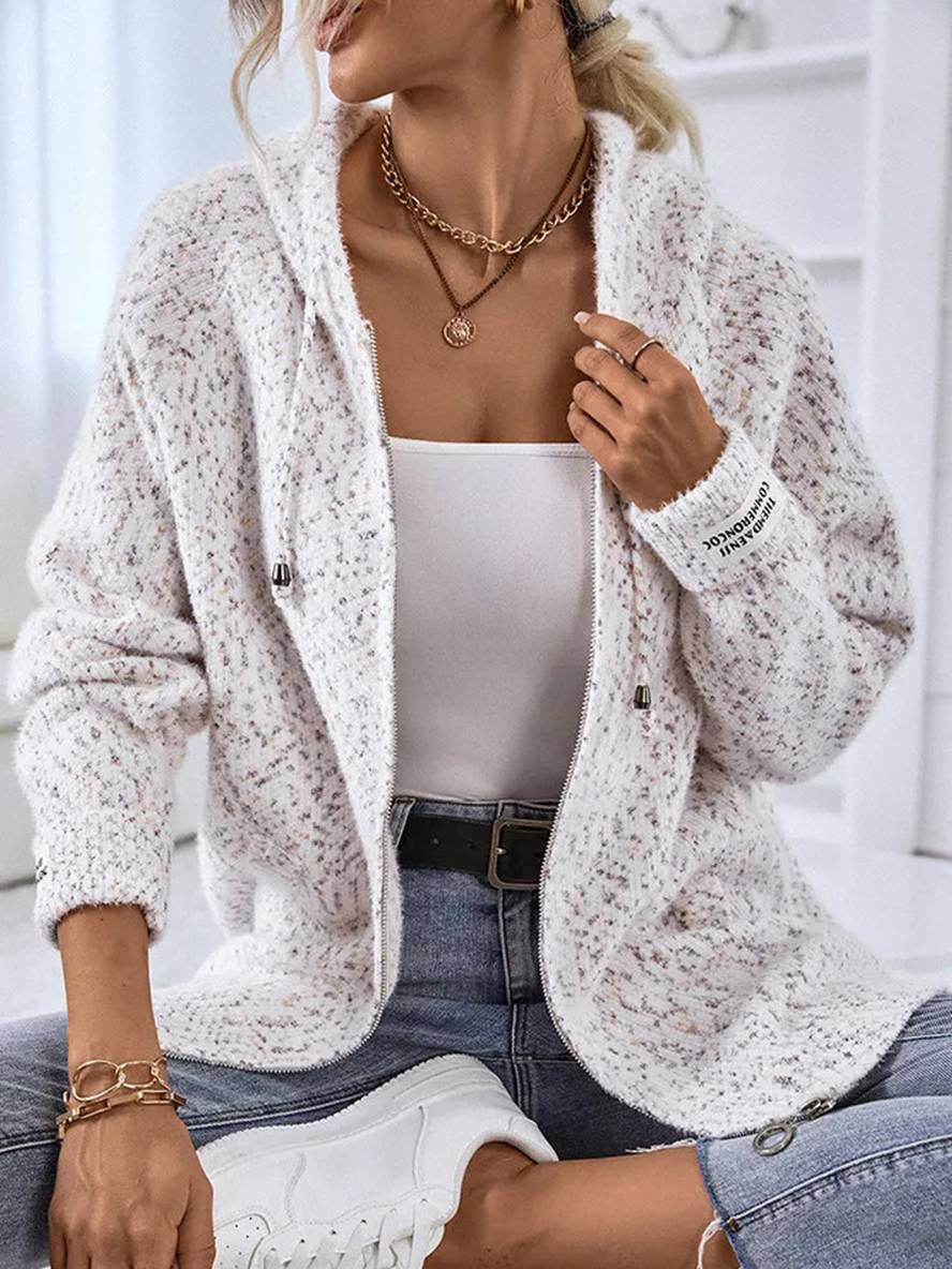 Heidi-Mode | Hoodie-Cardigans mit Reißverschluss Langarm Frauen Lässig Lockere Jacke