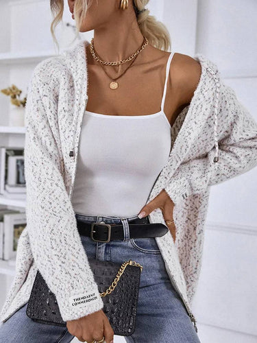 Heidi-Mode | Hoodie-Cardigans mit Reißverschluss Langarm Frauen Lässig Lockere Jacke