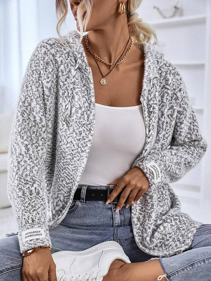 Heidi-Mode | Hoodie-Cardigans mit Reißverschluss Langarm Frauen Lässig Lockere Jacke