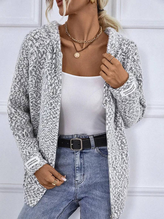 Heidi-Mode | Hoodie-Cardigans mit Reißverschluss Langarm Frauen Lässig Lockere Jacke