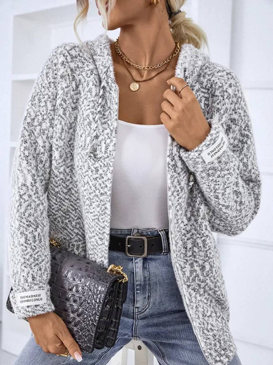 Heidi-Mode | Hoodie-Cardigans mit Reißverschluss Langarm Frauen Lässig Lockere Jacke