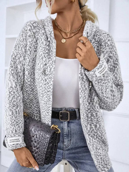 Heidi-Mode | Hoodie-Cardigans mit Reißverschluss Langarm Frauen Lässig Lockere Jacke