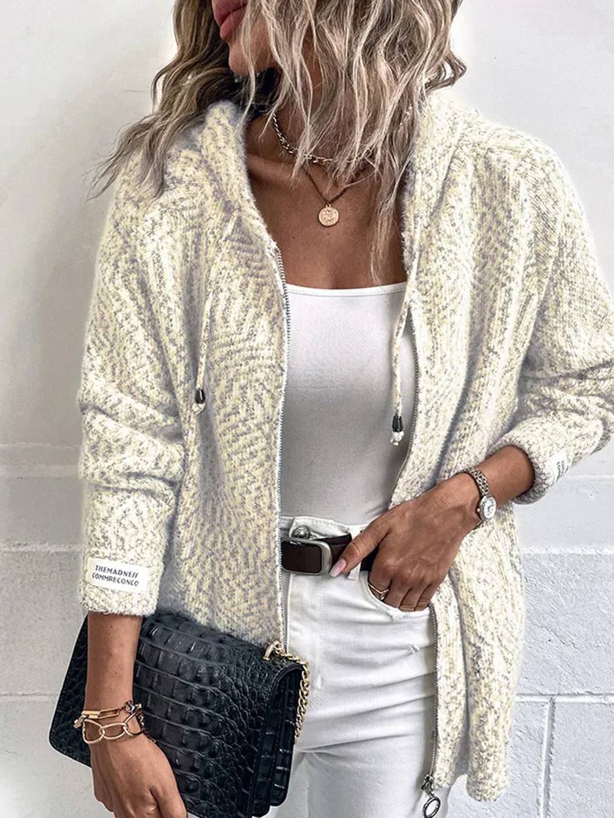 Heidi-Mode | Hoodie-Cardigans mit Reißverschluss Langarm Frauen Lässig Lockere Jacke