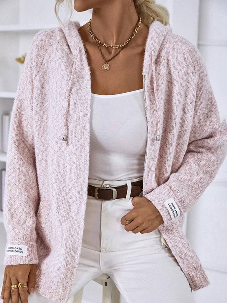 Heidi-Mode | Hoodie-Cardigans mit Reißverschluss Langarm Frauen Lässig Lockere Jacke