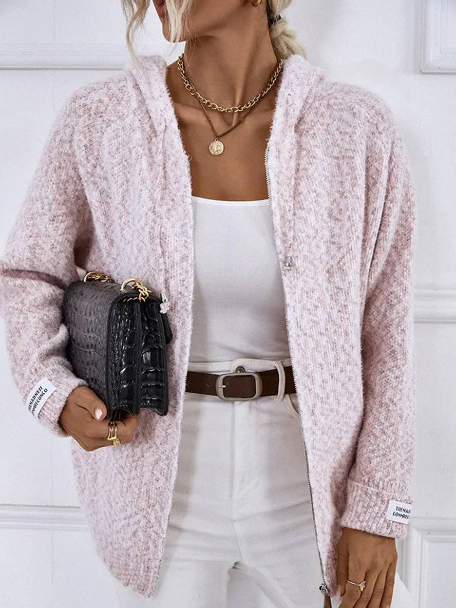 Heidi-Mode | Hoodie-Cardigans mit Reißverschluss Langarm Frauen Lässig Lockere Jacke