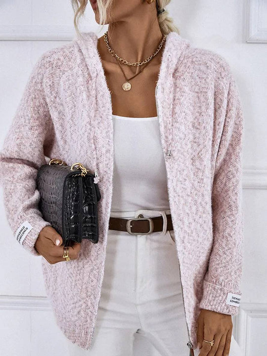 Heidi-Mode | Hoodie-Cardigans mit Reißverschluss Langarm Frauen Lässig Lockere Jacke