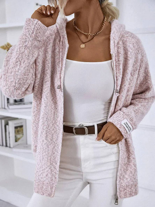 Heidi-Mode | Hoodie-Cardigans mit Reißverschluss Langarm Frauen Lässig Lockere Jacke