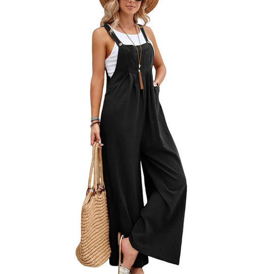 Heidi-Mode | Ärmellose Latzhose Casual Jumpsuit