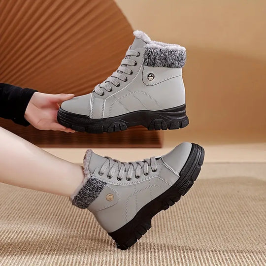 Heidi-Mode | Damen Wasserdichte Schnür-Winterstiefel