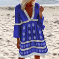 Bequemes Sommerkleid mit Fledermausärmeln