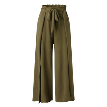 Faltenhose mit hoher Taille