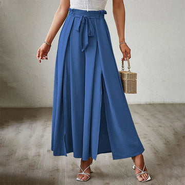 Faltenhose mit hoher Taille