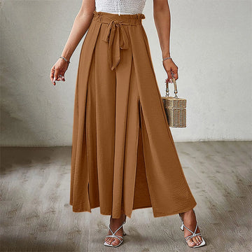 Faltenhose mit hoher Taille