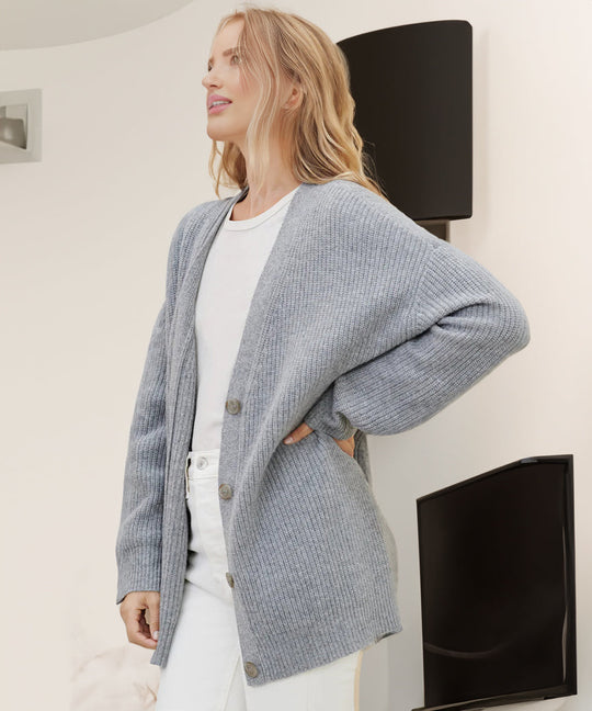 Kaschmir Cocoon Strickjacke