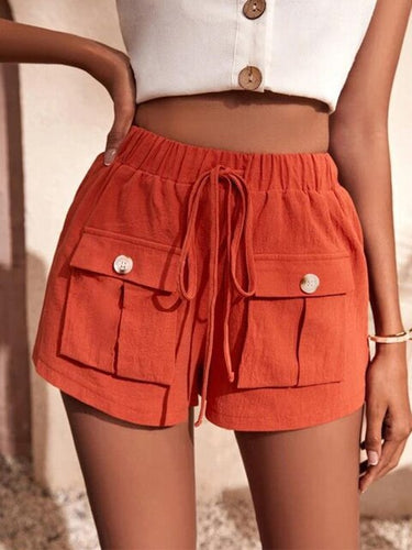 Lässige Cargo-Shorts mit elastischer Taille