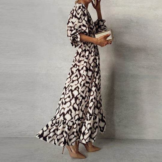 Luipaardprint Maxi Jurk