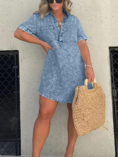 Casual denim jurk