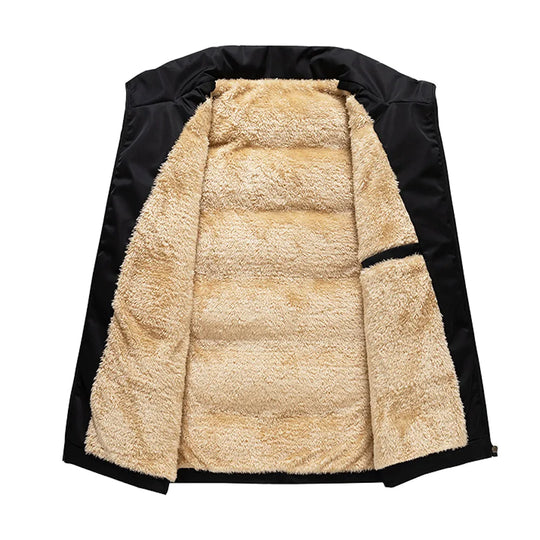 Daunenjacke aus Baumwolle mit Lammwollfüllung