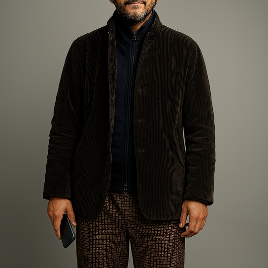 Heidi-Mode | Retro Lässige Einfarbige Herrenjacke