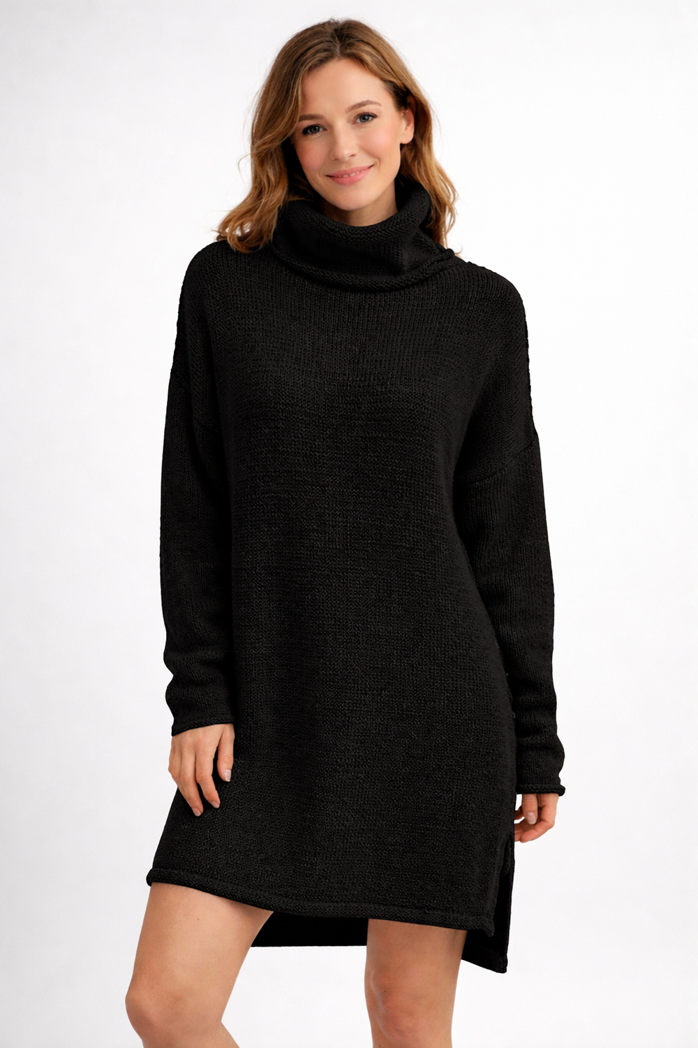 Langer Strickpullover