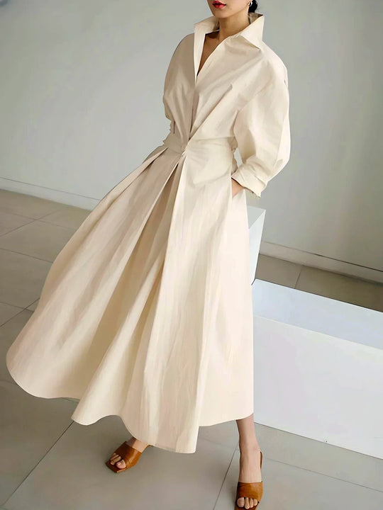 Weiße schicke Maxikleid