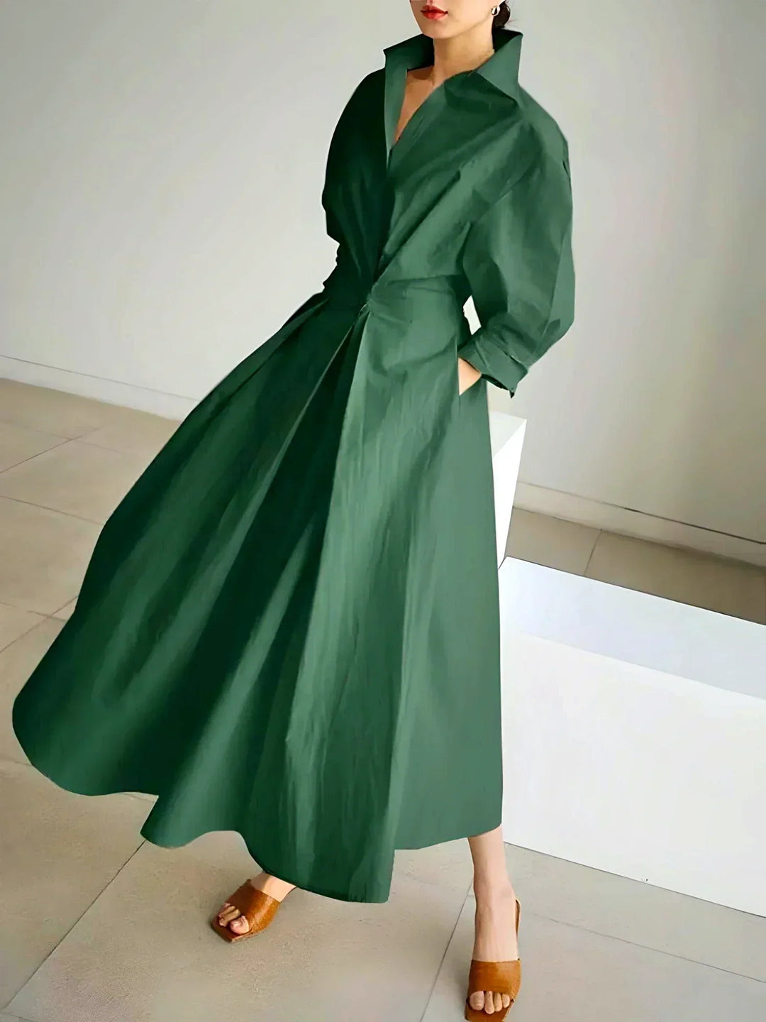 Weiße schicke Maxikleid