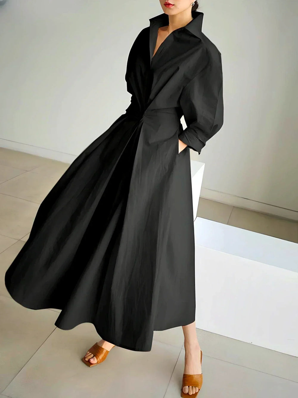 Weiße schicke Maxikleid