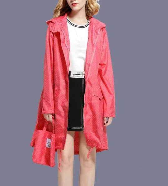 Heidi-Mode | Lässiger Reißverschluss-Regenmantel mit Tasche - Ideal für Herbst/Winter