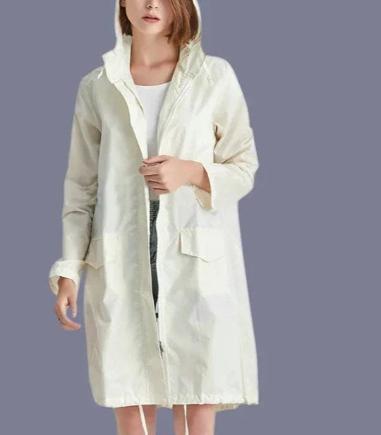 Heidi-Mode | Lässiger Reißverschluss-Regenmantel mit Tasche - Ideal für Herbst/Winter