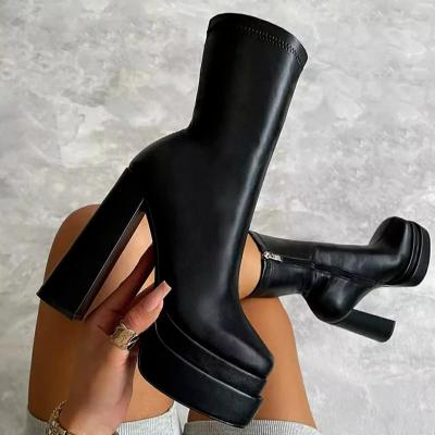Heidi-Mode | Trendy Plateau Stiefeletten für Damen