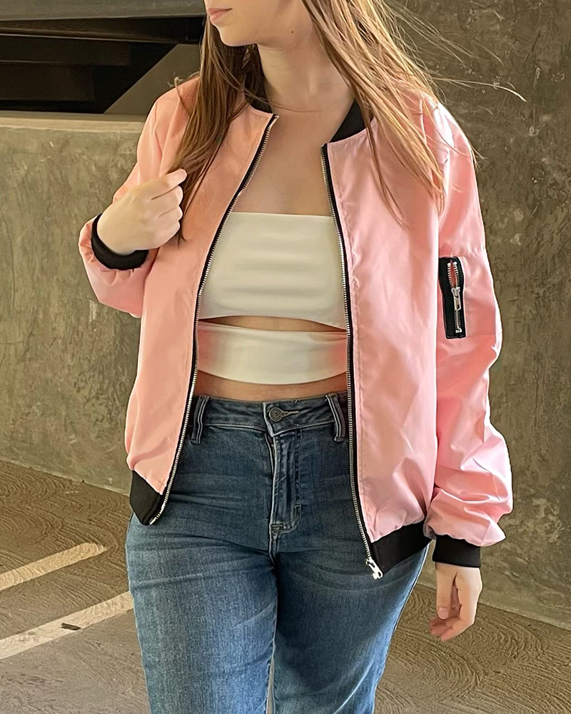 Heidi-Mode | Klassische Bomberjacke mit Taschen für Frauen