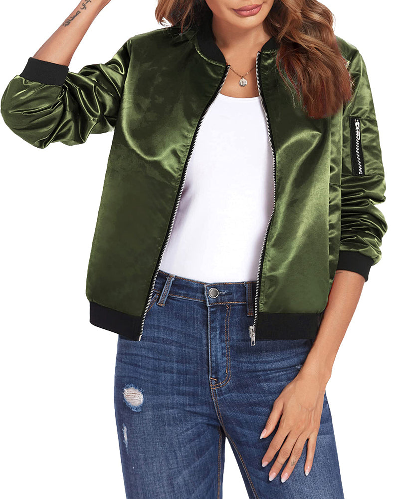 Heidi-Mode | Klassische Bomberjacke mit Taschen für Frauen