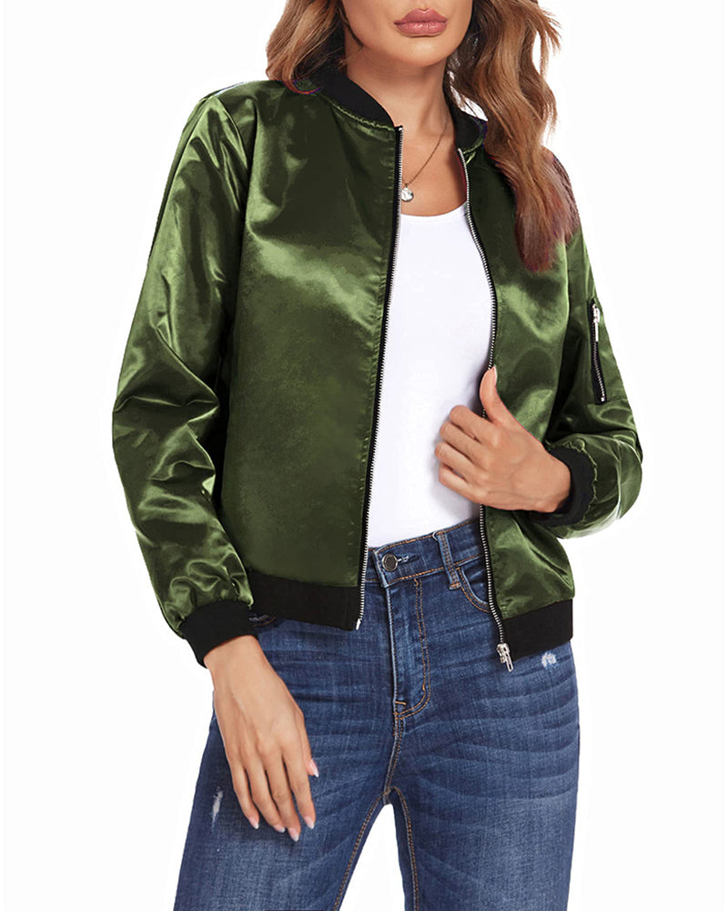 Heidi-Mode | Klassische Bomberjacke mit Taschen für Frauen