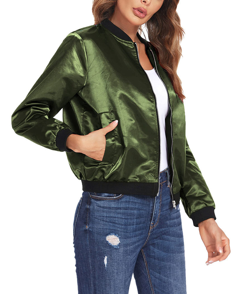 Heidi-Mode | Klassische Bomberjacke mit Taschen für Frauen