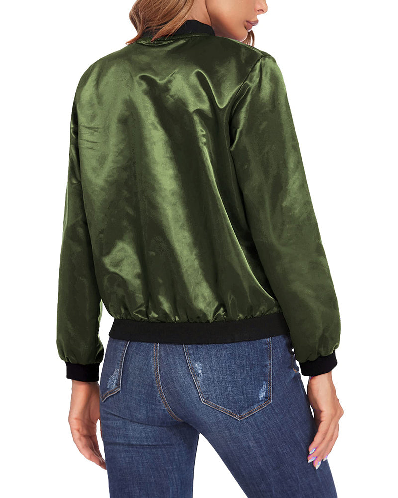 Heidi-Mode | Klassische Bomberjacke mit Taschen für Frauen