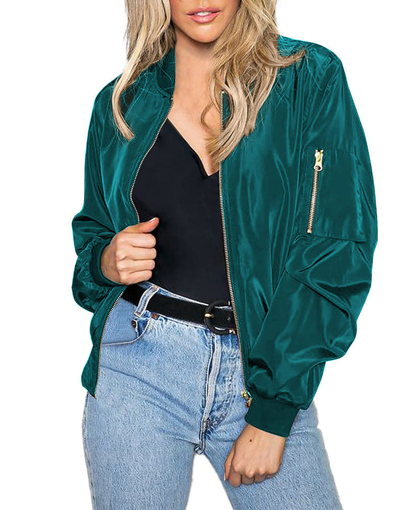 Heidi-Mode | Klassische Bomberjacke mit Taschen für Frauen