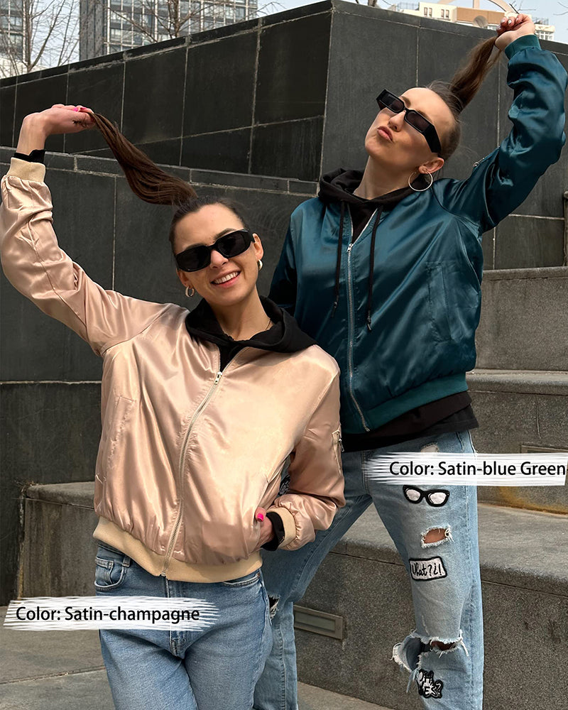 Heidi-Mode | Klassische Bomberjacke mit Taschen für Frauen