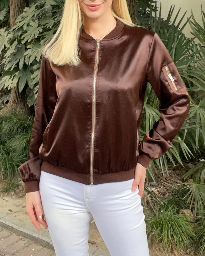 Heidi-Mode | Klassische Bomberjacke mit Taschen für Frauen
