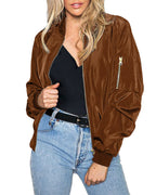 Heidi-Mode | Klassische Bomberjacke mit Taschen für Frauen