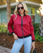 Heidi-Mode | Klassische Bomberjacke mit Taschen für Frauen
