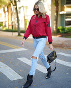 Heidi-Mode | Klassische Bomberjacke mit Taschen für Frauen
